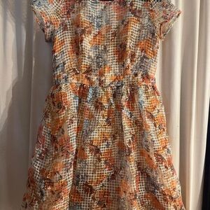 Colorful Grid Pattern Kids Dress